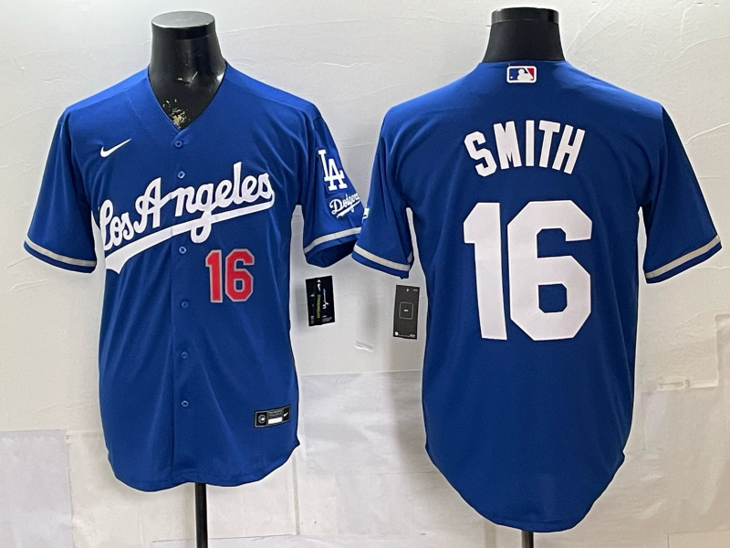 Men Los Angeles Dodgers #16 Smith blue Game 2026 Nike MLB Jersey 04010003